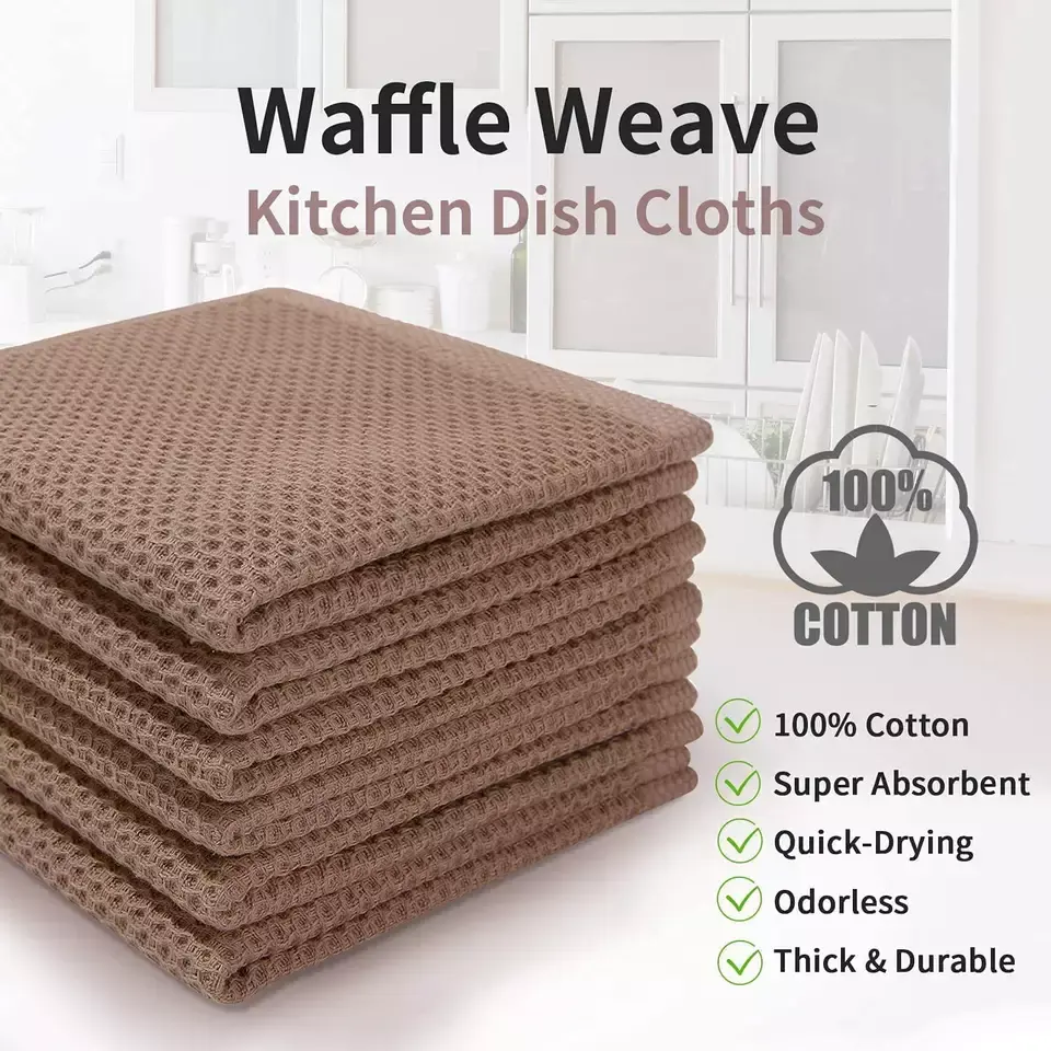 
											
												WAFFLE WEAVE TOWEL FOR GLASS